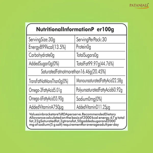 Patanjali Fortified Soyabean Oil 1L - Image 4