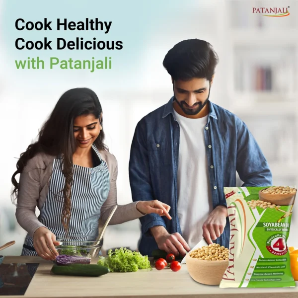 Patanjali Fortified Soyabean Oil 1L - Image 2