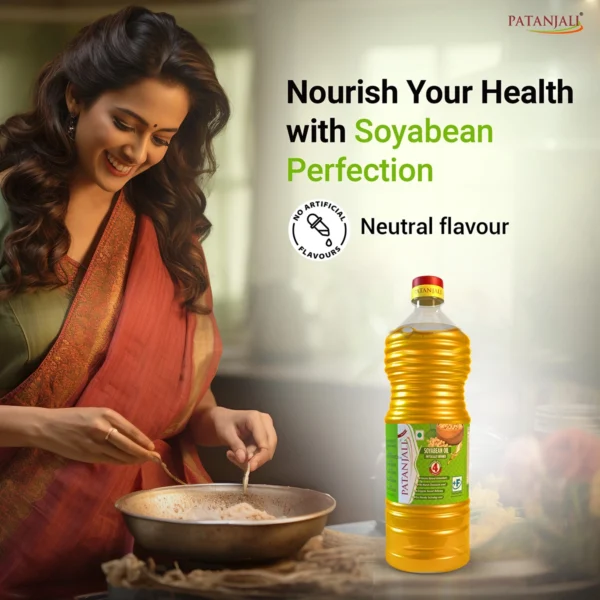 Patanjali Fortified Soyabean Oil 1L - Image 3