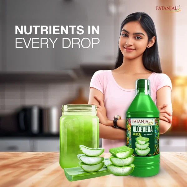 Patanjali Aloevera Juice With Fiber 1l - Image 3