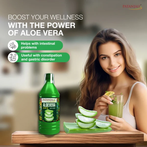 Patanjali Aloevera Juice With Fiber 1l - Image 4