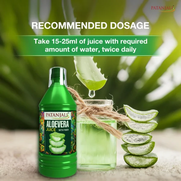 Patanjali Aloevera Juice With Fiber 1l - Image 2