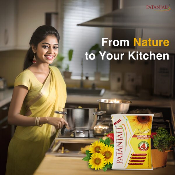 Patanjali Sunflower Oil (Pouch)  1 ltr - Image 2