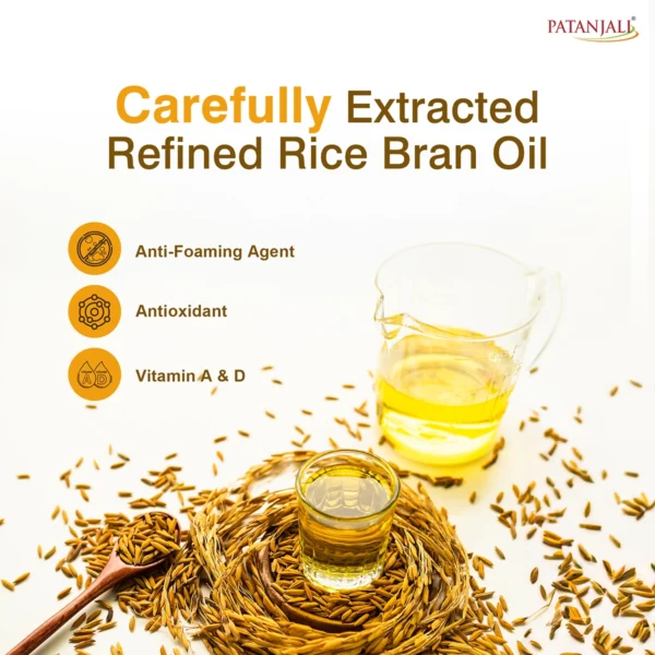 Patanjali Rice Bran Oil (P)  1 ltr - Image 3