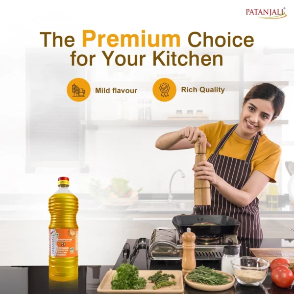 Patanjali Rice Bran Oil (P)  1 ltr - Image 4