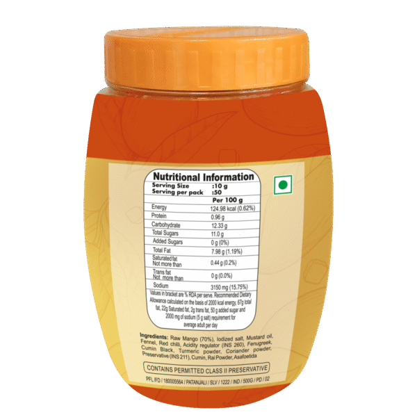 Patanjali Mango Pickle  500 g - Image 2
